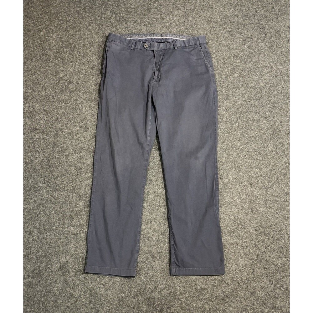 Peter Millar Collection Pants Size 36 Stretch Cotton Twill Blue